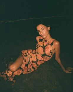 Farsha Maxi Dress In Orchid Sunset -Outlet Modi Vora Store 3005038