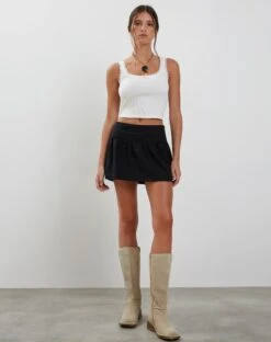 Adini Mini Skirt In Black Dobby 7 Adini Mini Skirt In Black Dobby -Outlet Modi Vora Store ADINI SKIRT DOBBY BLACK198008 1153503d 25ec 4c63 a8fb 09d007c457aa