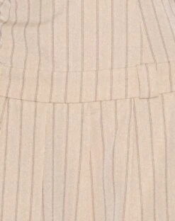 Aldari Bandeau Midi Dress In Tailoring Tan Pinstripe -Outlet Modi Vora Store ALDARI DRESS TAILORING TAN PINSIPE