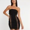 Apisa Bandeau Mini Dress In Black