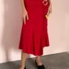 Kimiko Midi Skirt In Red