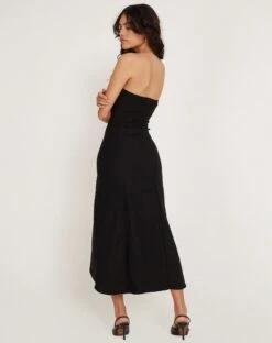 Bellini Bandeau Midi Dress In Black -Outlet Modi Vora Store BELLINI DRESS BLACK171099