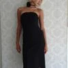 Bellini Bandeau Midi Dress In Black