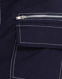 Betsy Mini Skirt In Navy With White Top Stitch -Outlet Modi Vora Store BETSY SKIRT NAVY WITH WHITE TOP STITCH 147281D