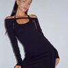 Brada Bodycon Mini Dress In Black