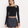 Braya Wrap Mini Skirt In Dark Indigo