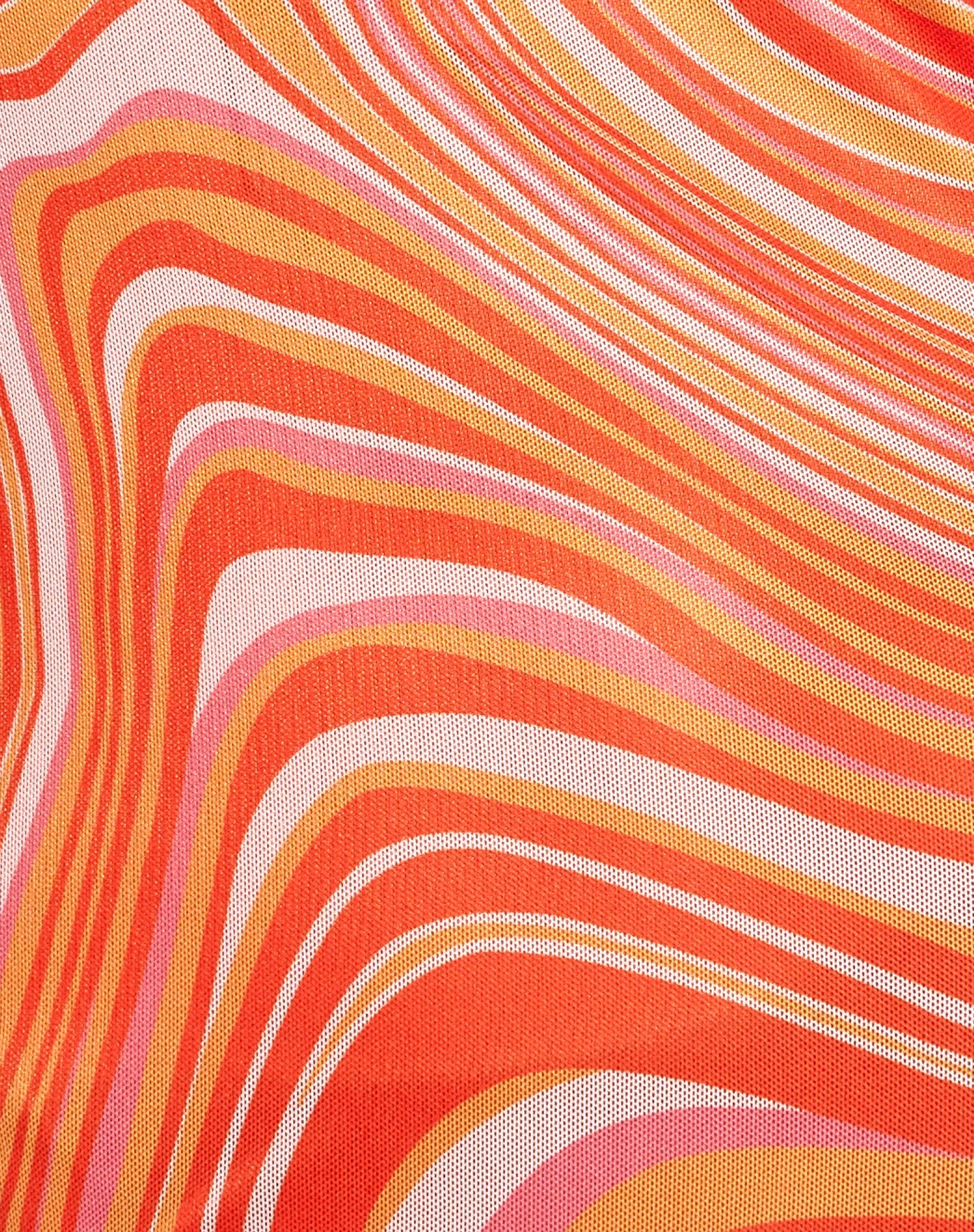 Brigitta Mini Dress In 70's Ripple Tangerine 9 Brigitta Mini Dress In 70's Ripple Tangerine - Image 9