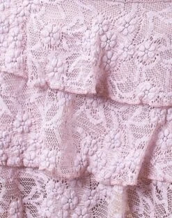 Brisia Mini Dress In Lace Dusty Pink -Outlet Modi Vora Store BRISIA DRESS LACE DUSKY PINK 1 S