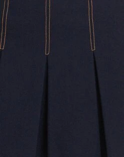 Cajari Mini Skirt In Navy -Outlet Modi Vora Store CAJARI SKIRT NAVY W ORANGE TOP STITCH 12776D9