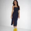 Daisha Midi Dress In Navy