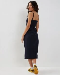 Daisha Midi Dress In Navy -Outlet Modi Vora Store DAISHA DRESS NAVY190223