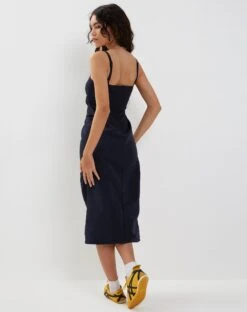 Daisha Midi Dress In Navy -Outlet Modi Vora Store DAISHA DRESS NAVY190225