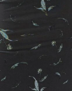 Danari Mesh Maxi Dress In Floral Khaki Silhouette -Outlet Modi Vora Store DANARI DRESS KHAKI SKETCHY SILHOUETTE FLORAL189D019