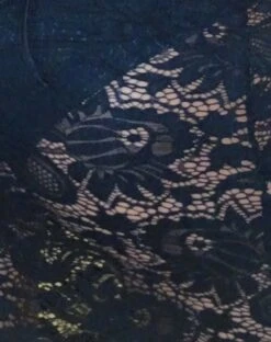 Daudy Tie Back Lace Maxi Dress In Jet Black Lace -Outlet Modi Vora Store DAUDY MAXI DRESS LACE JET BLACK 3 D