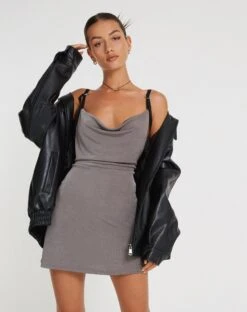 Elpima Mini Dress In Grey