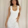 Eltami Mini Dress In Lace Ivory