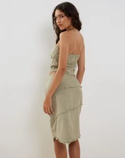 Ralna Asymmetric Midi Skirt In Linen Slate Green -Outlet Modi Vora Store ENZIE TUBE TOP SLATE GREEN LINEN RALNA ASYM MIDI SKIRT SLATE GREEN LINEN201776 443eff35 d8e2 490d ba7b dc3a6b975a16