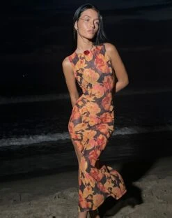 Farsha Maxi Dress In Orchid Sunset