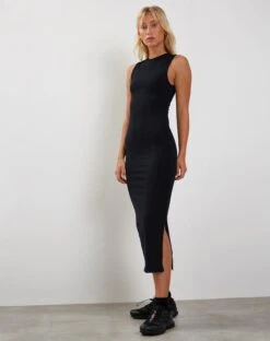 Gelena Midi Dress In Black