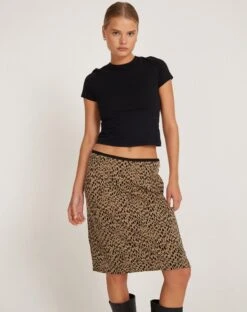 Har Midi Skirt In Mini Cheetah -Outlet Modi Vora Store HAR SKIRT MINI CHEETAH 173870
