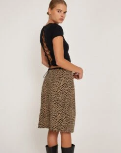 Har Midi Skirt In Mini Cheetah -Outlet Modi Vora Store HAR SKIRT MINI CHEETAH 173879