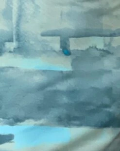 MOTEL X JACQUIE Indie Midi Dress In Mesh Green And Blue Abstract Paint Brush -Outlet Modi Vora Store INDIE DRESS MESH ABSTRACT PAINT BRUSH GREEN 9 D