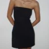 Jeriah Bandeau Mini Dress In Black