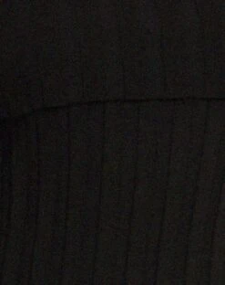 Jesuita Bardot Knitted Midi Dress In Black -Outlet Modi Vora Store JESUITA DRESS RIB KNIT BLACK 1443D17