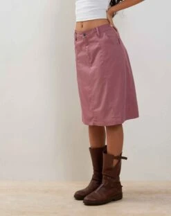 Kyst Cargo Midi Skirt In Mauve