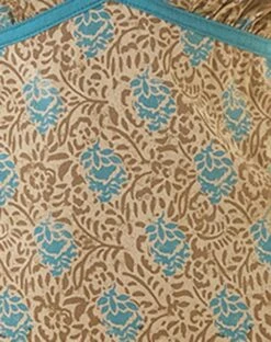 Lalu Midi Dress In Bohemian Batik Blue Brown -Outlet Modi Vora Store LALU DRESS BOHEMIAN BATIK BLUE BROWN 47988.D