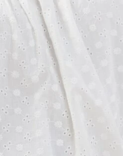 Leyona Broderie Mini Dress In White -Outlet Modi Vora Store LEYONA BRODERIE BABYDOLL DRESS WHITE 2194 8D2