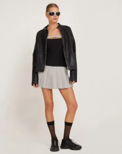 Lisma Bandeau Cut-out Mini Dress In Tailoring Grey And Black 14 Lisma Bandeau Cut-out Mini Dress In Tailoring Grey And Black -Outlet Modi Vora Store LISMA DRESS GREY NAVY 173744