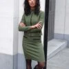 Pandu Midi Skirt In Tailoring Army Green