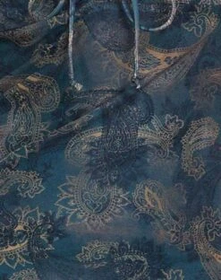 Lunama Mesh Midi Dress In Tonal Blue Paisley -Outlet Modi Vora Store LUNAMA DRESS MESH TONAL BLUE PAISLEY 135244D