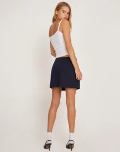 Lolana Mini Wrap Skort In Tailoring Navy -Outlet Modi Vora Store MAIWA BLAZER LOLANA SKIRT NAVY 173149