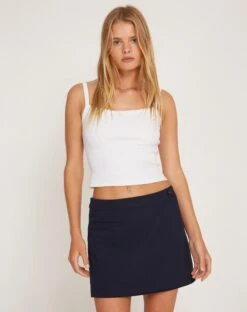 Lolana Mini Wrap Skort In Tailoring Navy -Outlet Modi Vora Store MAIWA BLAZER LOLANA SKIRT NAVY 173158