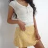 Maurella Mini Skirt In Flower Garden Yellow