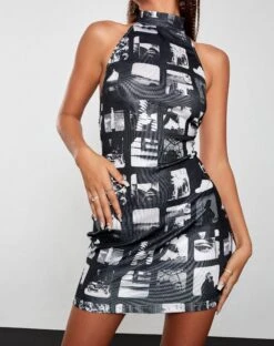Jesilia Mini Dress In Mono Photographic Black 14 Jesilia Mini Dress In Mono Photographic Black -Outlet Modi Vora Store Motel Another Dimension Sp Ecom82955