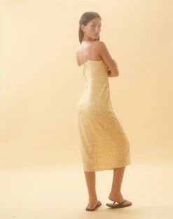 Cessilie Midi Dress In Flower Garden Yellow 12 Cessilie Midi Dress In Flower Garden Yellow -Outlet Modi Vora Store Motel Tangerine Skies47926