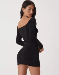 Motel X Olivia Neill Sadia Mini Dress In Crepe Black -Outlet Modi Vora Store Motel oliva sp ecom 321578
