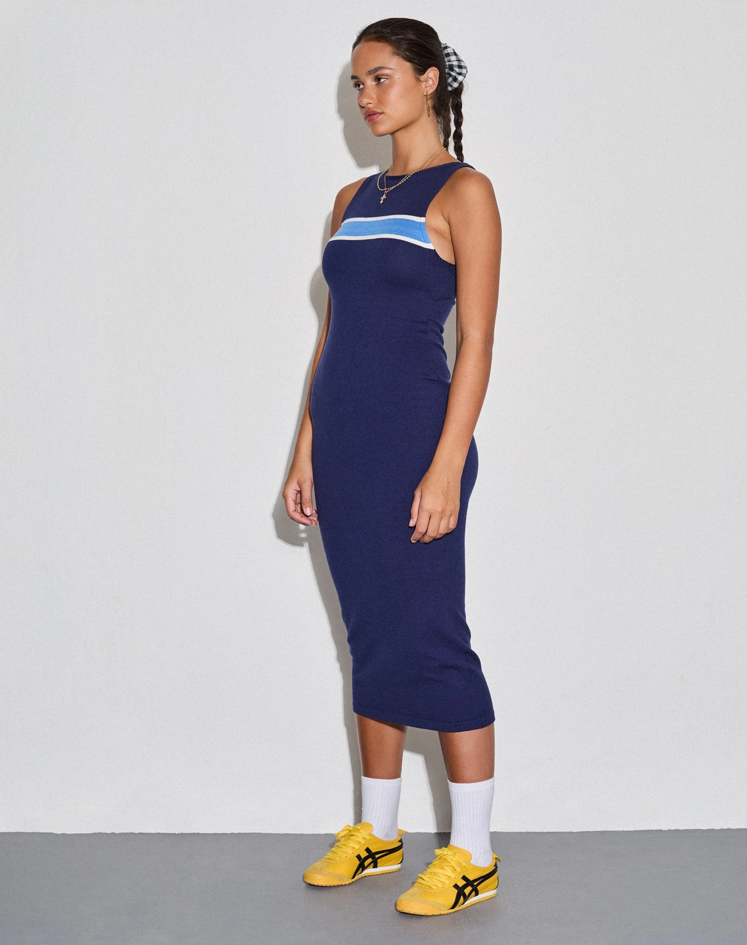 Navala Midi Dress In Dark Navy 1 Navala Midi Dress In Dark Navy