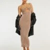 Nayara Cutout Maxi Dress In London Fog