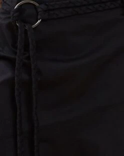 Nejusi Asymmetric Midi Skirt In Black With Braided Belt -Outlet Modi Vora Store NEJUSI SKIRT BLACK19701A0