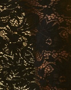 Vana Waterfall Hem Lace Midi Skirt In Jet Black -Outlet Modi Vora Store NIRVA BANDANA TOP VANA MIDI SKIRT LACE JET BLACK 4D7475