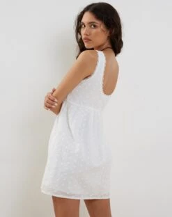 Noja Mini Dress In Broderie Anglaise White -Outlet Modi Vora Store NOJA DRESS BRODERIE ANGLAISE WHITE201450