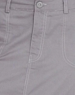 Reese Cargo Midi Skirt In Charcoal Grey With White Stitch -Outlet Modi Vora Store OSHRY SKIRT COTTON DRILL CHARCOAL WHITE TOP STITCH166358D