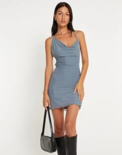 Parita Mini Dress In Goblin Blue