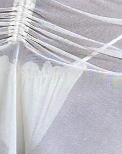 Rudra Frill Mini Swim Skirt In Mesh Cream -Outlet Modi Vora Store PURNA BIKINI TOP LIMARA W SHELL TRIM CREAM RUDRA SWIM SKIRT0130