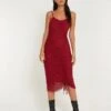 Dulcia Midi Dress In Burgundy
