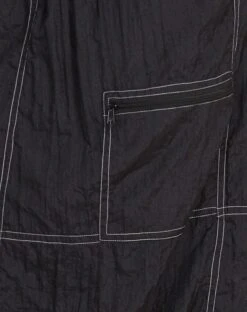 Masao Maxi Skirt In Parachute Black With White Stitch -Outlet Modi Vora Store RESHOOT MASAO SKIRT PARACHUTE BLACK WITH WHITE STITCH 1113D05